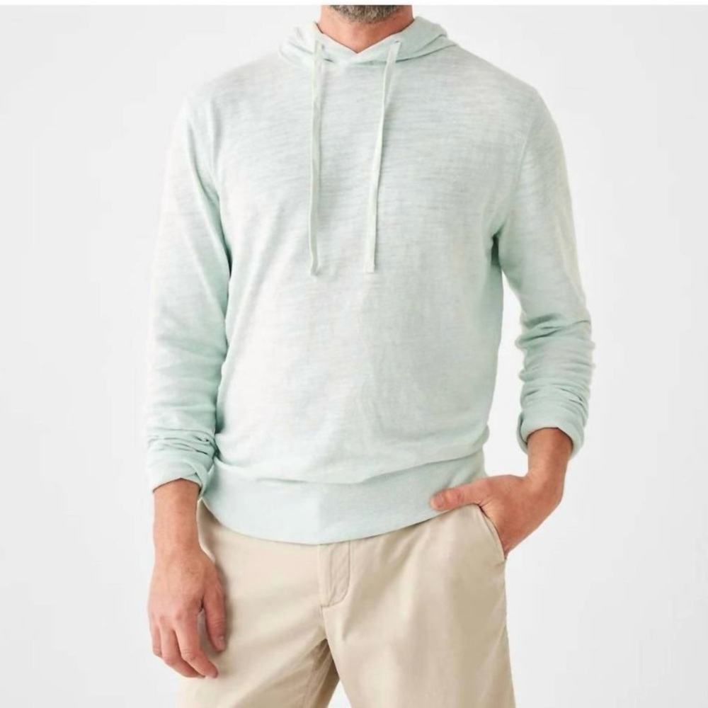FAHERTY Sunwashed Slub Hoodie in‎ Lagoon Teal Size XXL